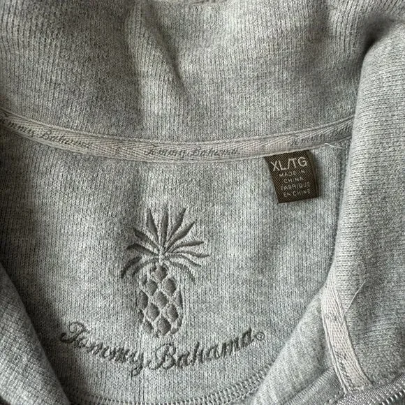 NEW Tommy Bahama Jacket Womens Extra‎ Large Gray Full Zip Sweatshirt Sweater - Picture 2 of 12